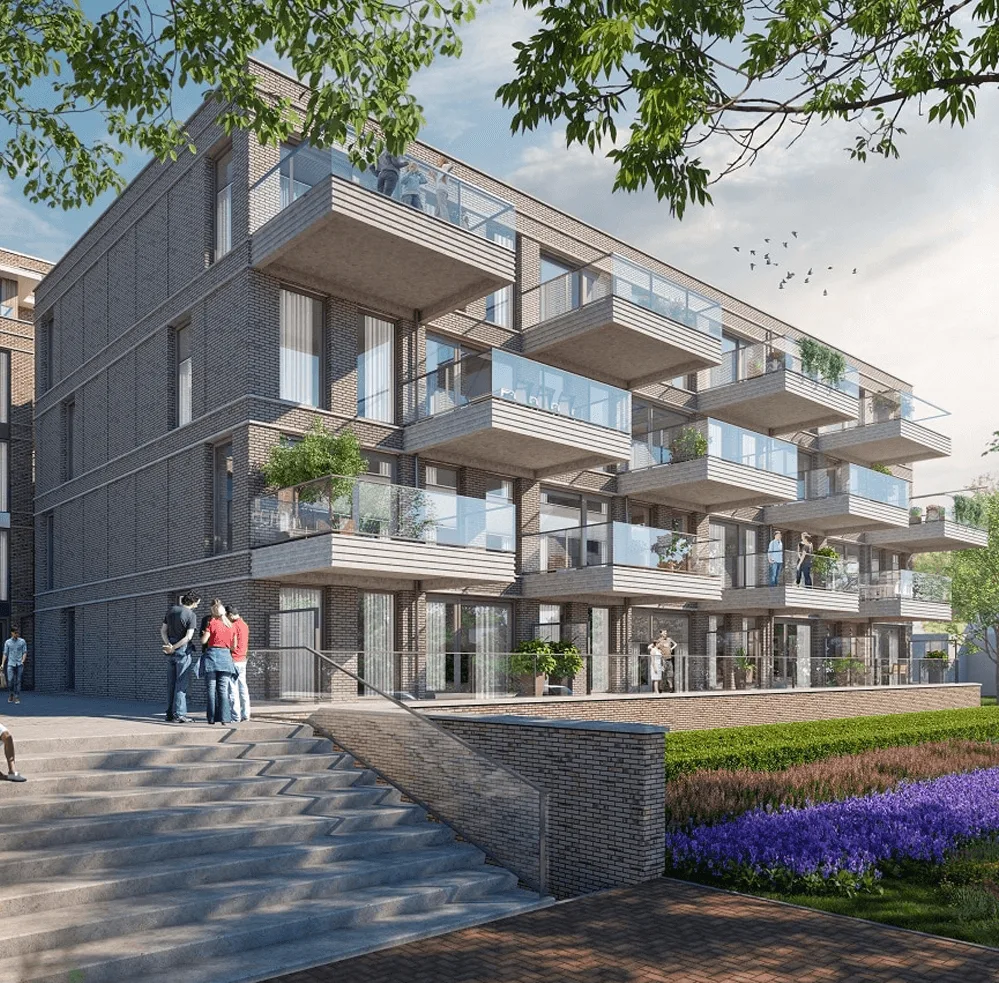 Appartementencomplex · officiële Winterschilderkorting-fotografie van VON Garant